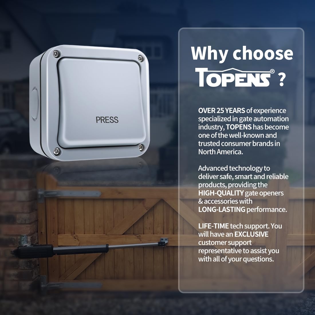 TOPENS TC148 Waterproof Wired Wall Push Button