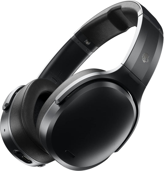 Skullcandy Crusher ANC Bluetooth Wireless Over-Ear Headphones, Noise Cancellation, Adjustable Bass, and Personalised Sound, Up to 24 Hours Battery Life - Black