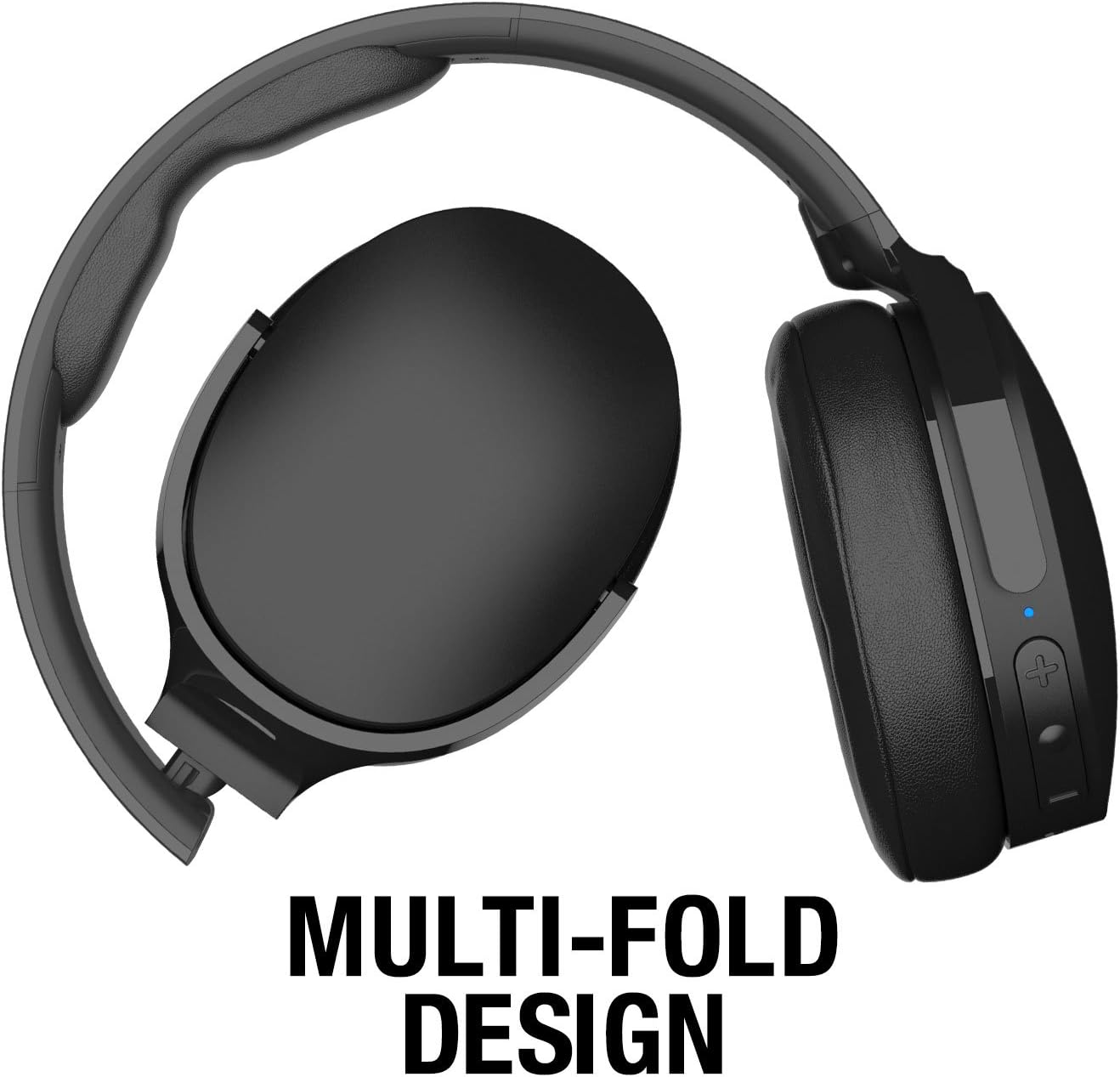 Skullcandy Hesh 3 Bluetooth Wireless Over - Ear Headphones with Microphone, Rapid Charge 22 - Hour Battery, Foldable, Memory Foam Ear Cushions for Comfortable All - Day Fit, Black - nextstepper