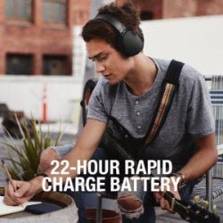 Skullcandy Hesh 3 Bluetooth Wireless Over - Ear Headphones with Microphone, Rapid Charge 22 - Hour Battery, Foldable, Memory Foam Ear Cushions for Comfortable All - Day Fit, Black - nextstepper