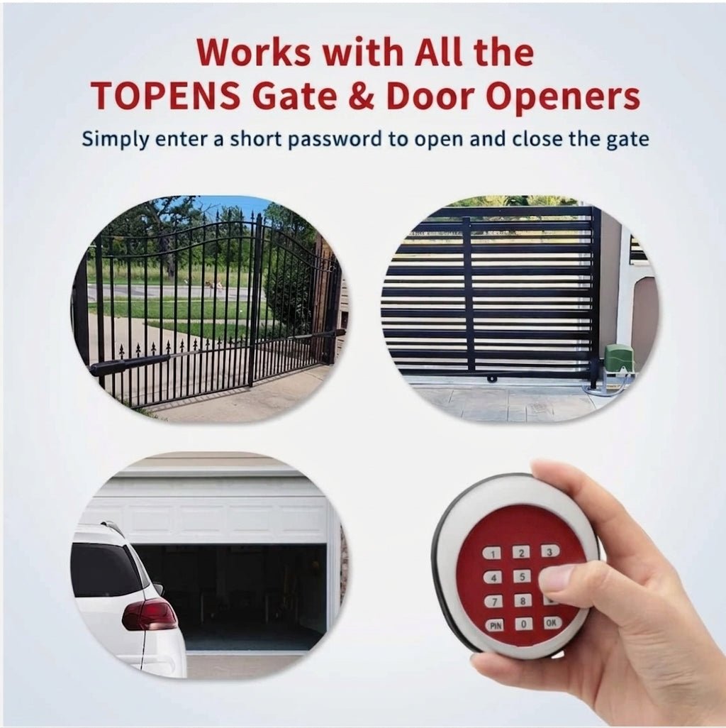 TKP3 Wireless Keypad Security Control for Automatic Swing Gliding Gate - Nextstepper