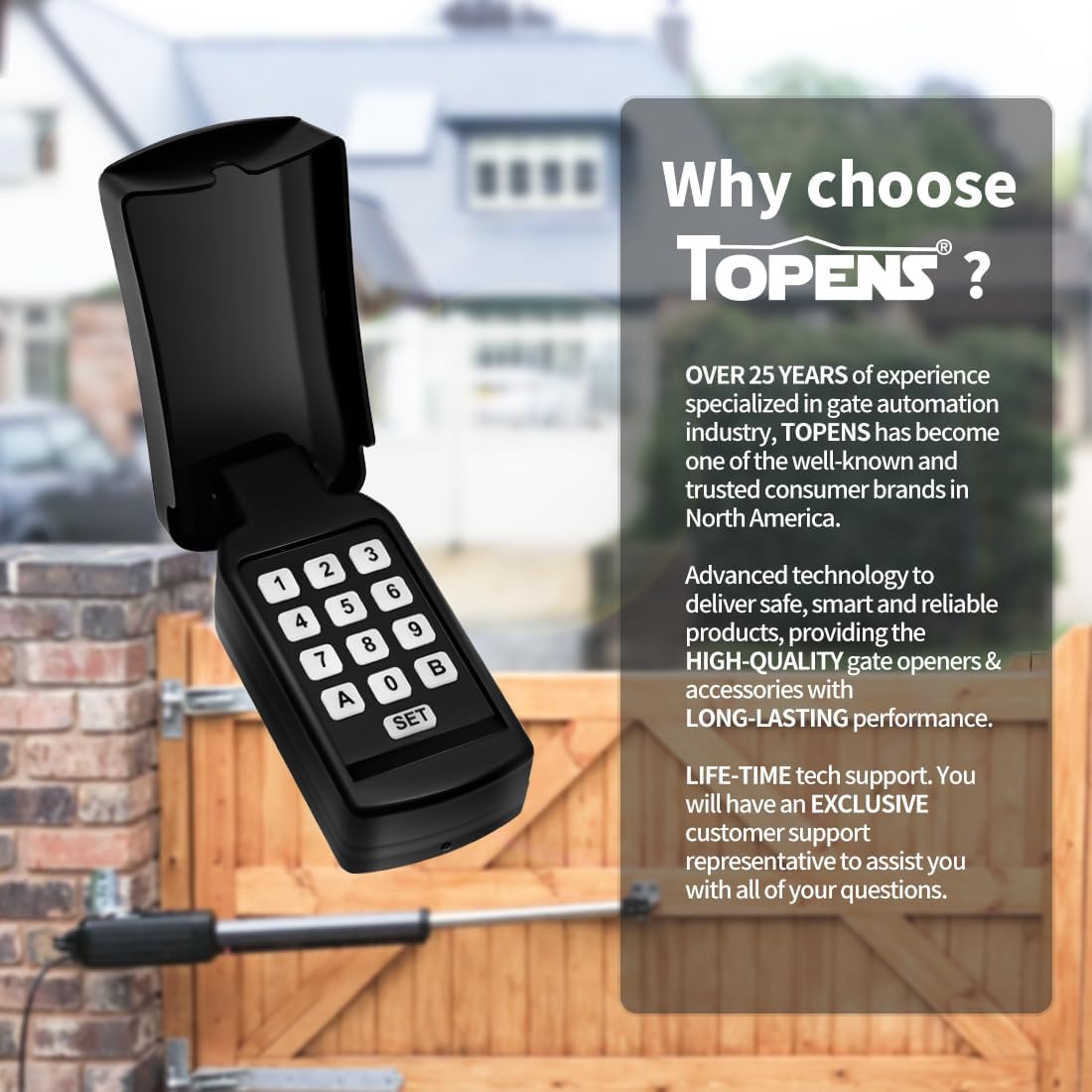 TOPENS TC188 Universal Wireless Wired Keypad - Nextstepper