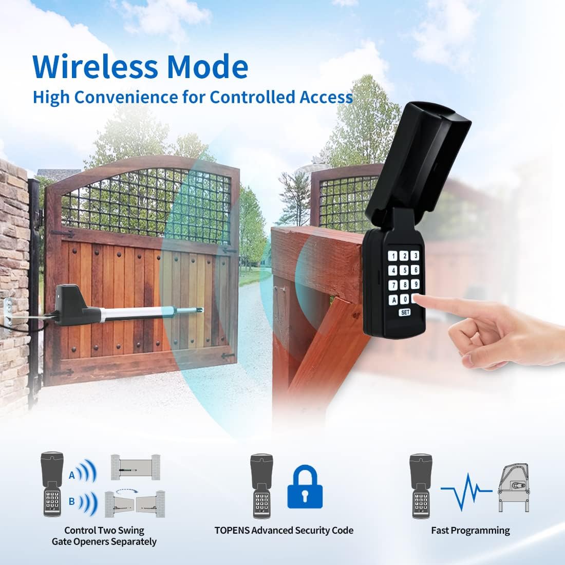 TOPENS TC188 Universal Wireless Wired Keypad - Nextstepper